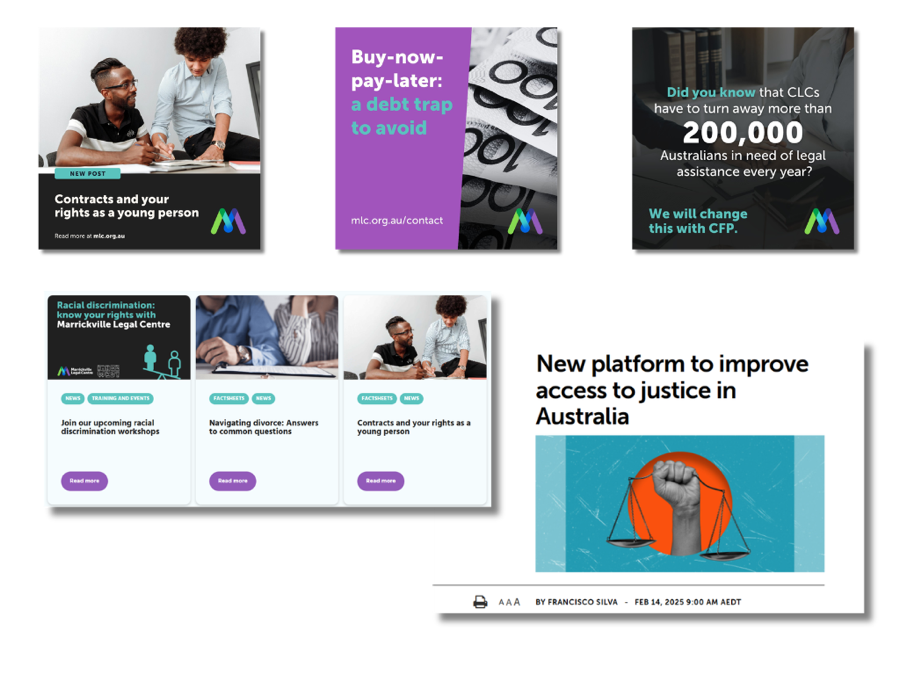 Marrickville Legal Centre — social posts, factsheets and news features